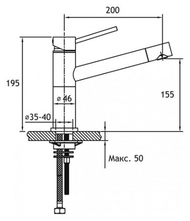 Смеситель для кухонной мойки Timo Saona 2303F antique 