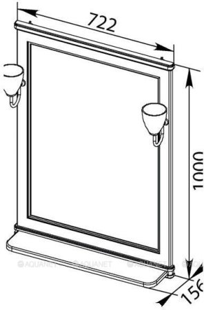 Зеркало Aquanet Валенса 70 белый 
