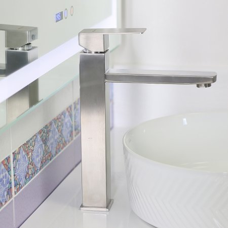 Смеситель для раковины Melana Cubo F610202 Сатин 