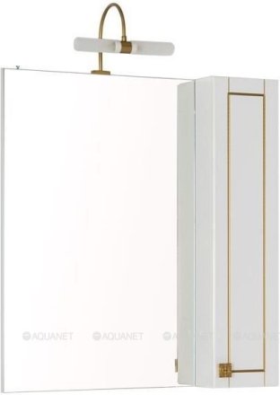 Зеркало-шкаф Aquanet Честер 75 белый/золото 