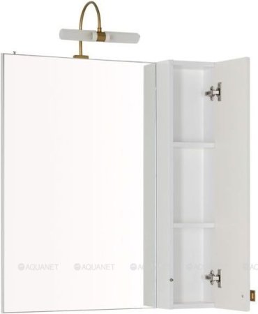 Зеркало-шкаф Aquanet Честер 75 белый/золото 