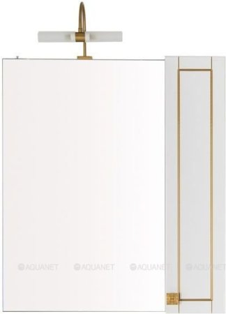 Зеркало-шкаф Aquanet Честер 75 белый/золото 