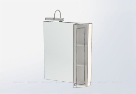 Зеркало-шкаф Aquanet Честер 75 белый/золото 