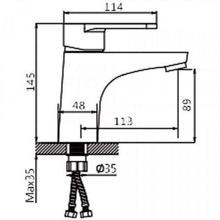 Cмеситель для раковины ViEiR V194011 Хром 