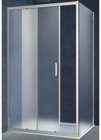 Душевой уголок Vincea Alpha 110x90 VSR-3AL9011MT профиль Хром стекло текстурное 