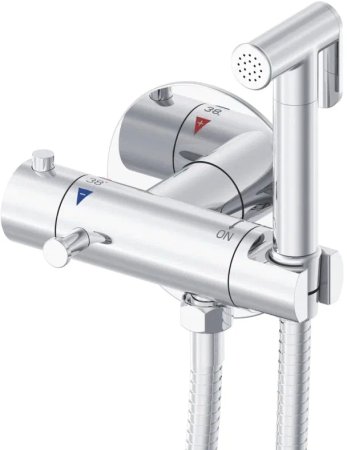 Гигиенический душ с термостатом Rose R915, хром 