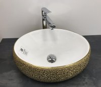 Раковина накладная CeramaLux NC 433J золото