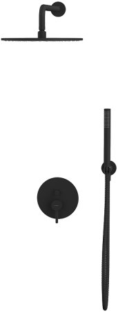 Душевая система Whitecross Y black YSET04BL Черная матовая 