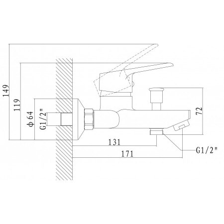 Смеситель Boch mann CK-Z18A3 для ванны с душем 