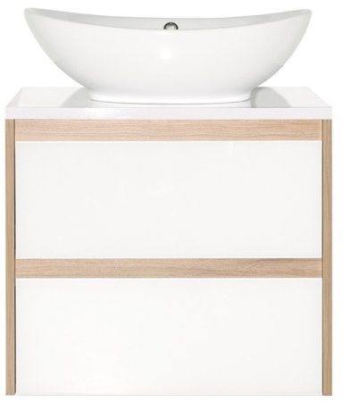 Тумба под раковину Style Line Монако 60 ЛС-00000622 подвесная Ориноко Белый лакобель 