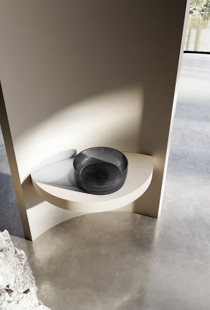 Раковина-чаша Abber Kristall 40 AT2804Onyx Черная 