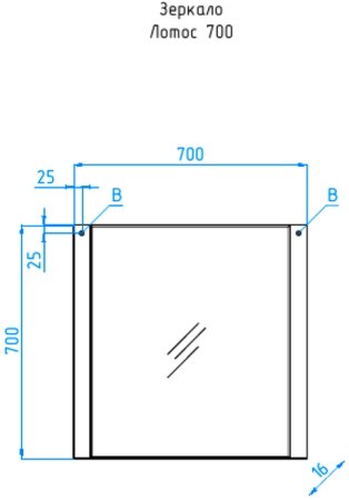 Зеркало Style Line Лотос 70 ЛС-00002300 Сосна лофт 