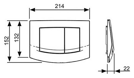 Кнопка смыва TECE Ambia 9240240 белая антибактериальная 