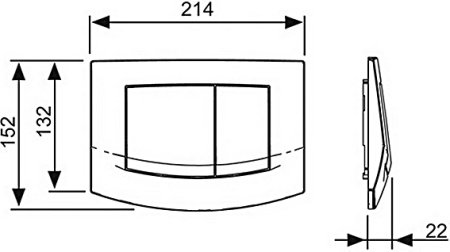 Кнопка смыва TECE Ambia 9240240 белая антибактериальная 