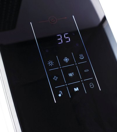 Душевая кабина Orans Diamond SR-89103RS-black с финской сауной и баней правая черная 