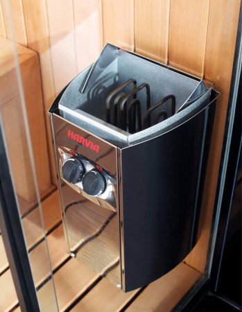 Душевая кабина Orans Diamond SR-89103RS-black с финской сауной и баней правая черная 