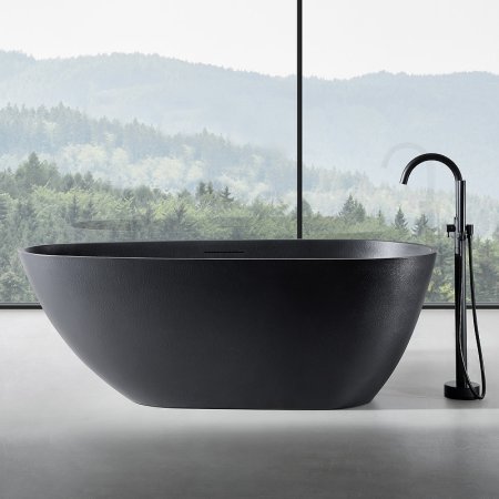 Ванна из искусственного камня Abber Dortmund 170x75 AM9911B Черная без гидромассажа 