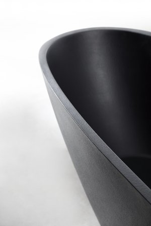 Ванна из искусственного камня Abber Dortmund 170x75 AM9911B Черная без гидромассажа 