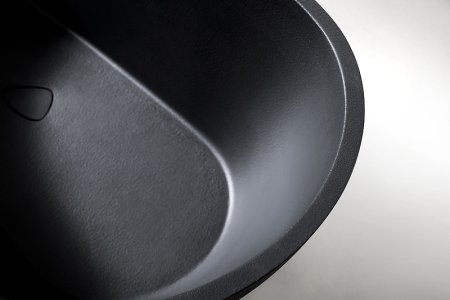 Ванна из искусственного камня Abber Dortmund 170x75 AM9911B Черная без гидромассажа 