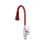 Смеситель для кухни с гибким изливом FASHUN A4053+B16, хром/красный 