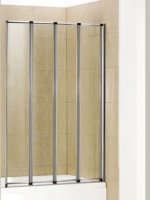 Шторка на ванну WeltWasser WW100 ZA4 90 10000002759 профиль Хром стекло прозрачное