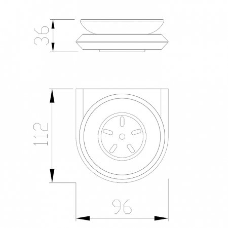 Мыльница ABBER Nord AA1558B черная матовая 