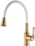 Смеситель для кухни с гибким изливом Raffine F303G-1, золотой сатин 