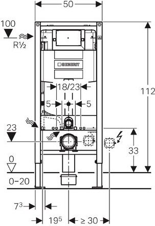 Система инсталляции для унитазов Geberit Duofix Omega 111.060.00.1 