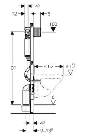 Система инсталляции для унитазов Geberit Duofix Omega 111.060.00.1 
