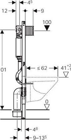 Система инсталляции для унитазов Geberit Duofix Omega 111.060.00.1 
