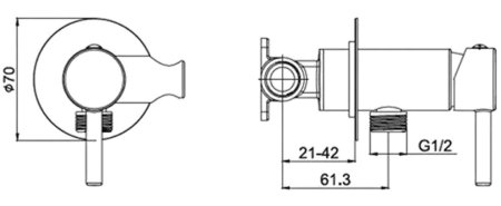 Гигиенический душ Grocenberg GB001GL золотой брашированный 