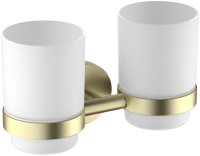 Стакан для ванной комнаты двойной Timo Saona 13034/17, матовое золото