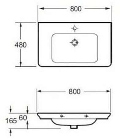 Раковина BelBagno Torino 80 TOR-800-CB-LVB Белая 