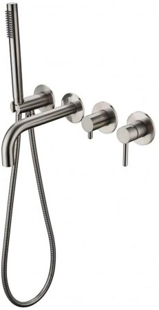 Смеситель для ванны встраиваемый Grocenberg GB5070NK, никель 