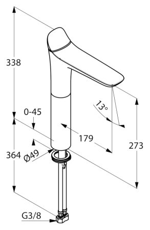 Смеситель Kludi Ambienta 532980575 для раковины 