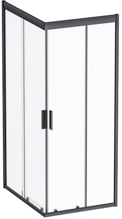 Душевой уголок AM.PM Gem S 100х80 W93G-404-100280-BT профиль Черный матовый стекло прозрачное 