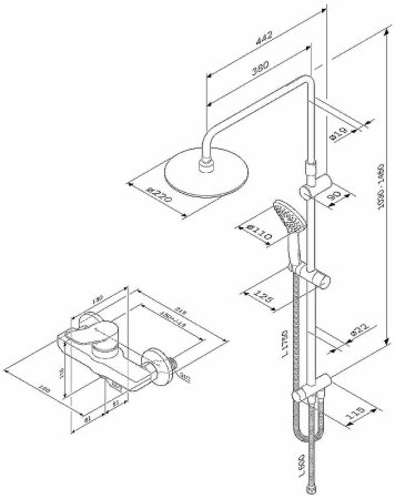 Душевая система AM.PM X-Joy F40885A24 Хром 
