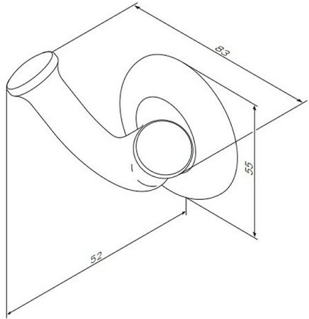 Двойной крючок AM.PM Like A8035600 Хром 