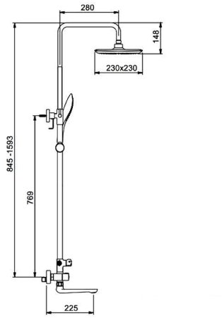 Душевая система Gappo G49 G2449 Белая Хром 