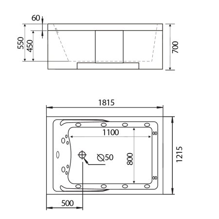 Акриловая ванна Gemy G9061 O R 