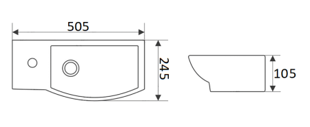 Раковина CeramaLux 7947CR подвесная 