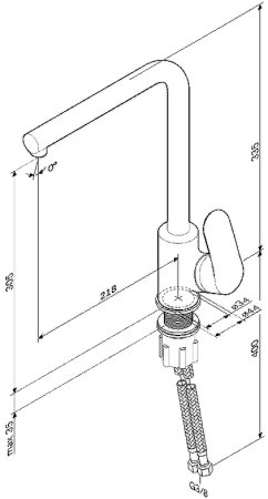 Смеситель для кухни AM.PM Like F8005000 Хром 