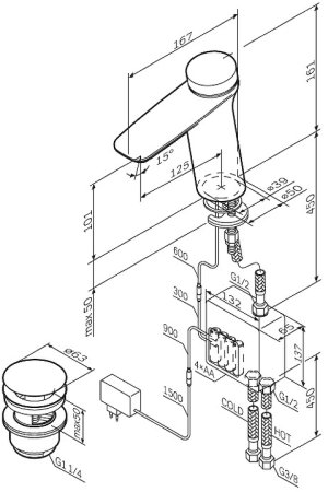 Смеситель для раковины AM.PM Inspire 2.0 TouchReel F50A82400 Хром 