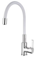 Смеситель Ledeme L4898-3 для кухонной мойки, хром/белый