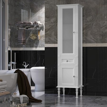 Шкаф пенал Opadiris Кантара 46 L 00-00004353 Белый матовый 