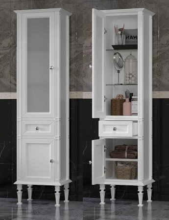 Шкаф пенал Opadiris Кантара 46 L 00-00004353 Белый матовый 