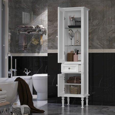 Шкаф пенал Opadiris Кантара 46 L 00-00004353 Белый матовый 