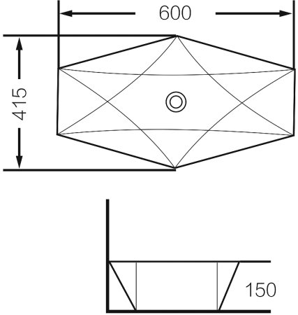 Раковина-чаша Grossman 60 GR-3030 Белая 