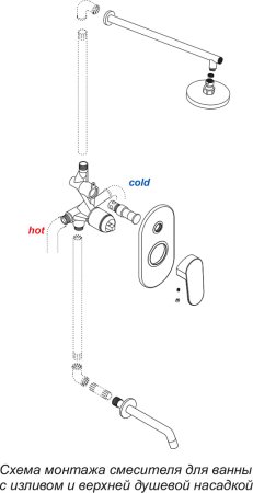 Смеситель WasserKRAFT Donau 5361 для ванны и душа 