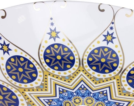 Раковина-чаша Bronze de Luxe Lotos 40 5008 Белая Синяя 